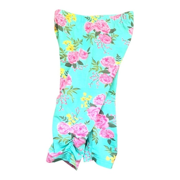 Bundles baby Place pull-on Floral Print Leggings elastic waist blue Girl 6-9 Mo - Picture 4 of 9